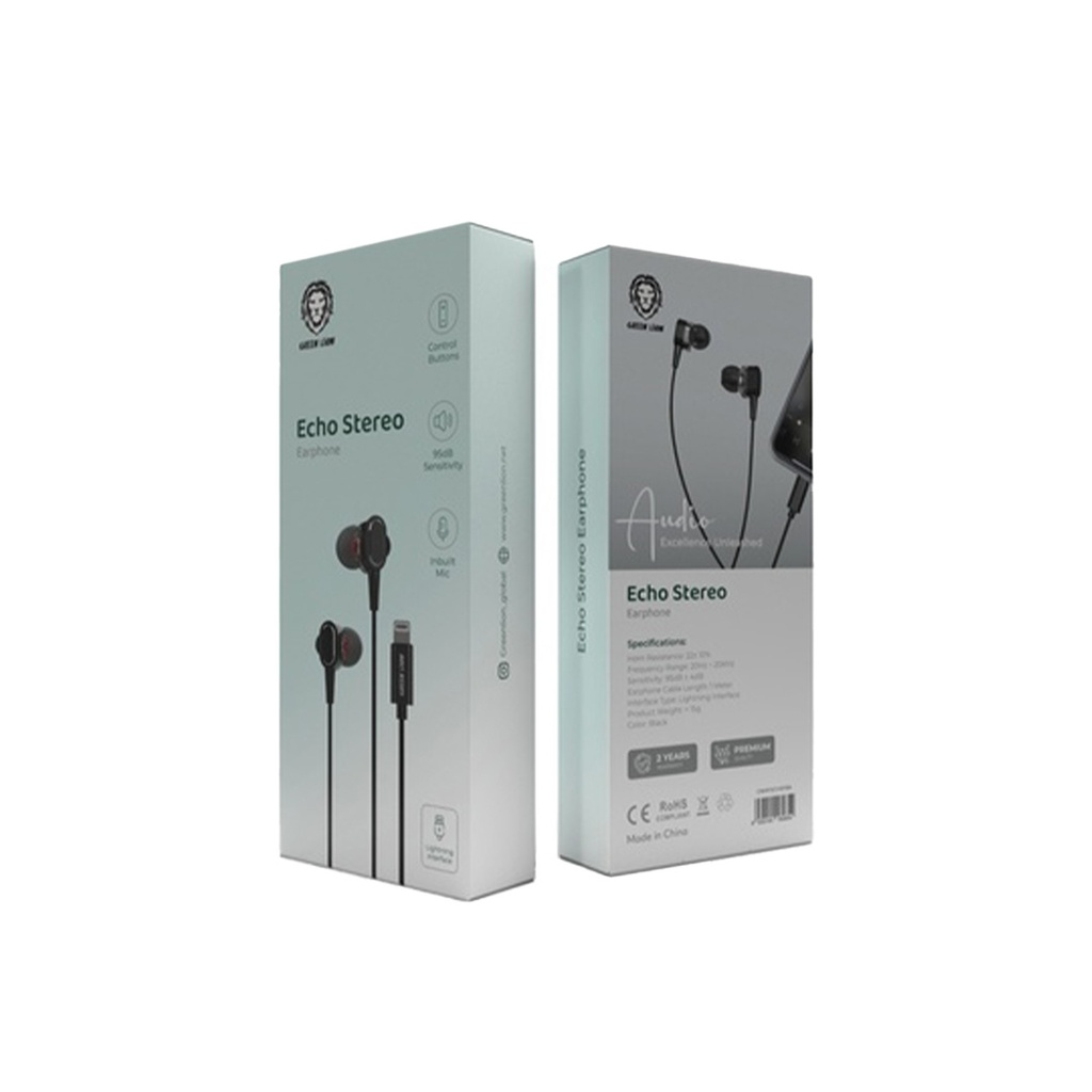 Green Lion Echo Stereo Earphones Lightning