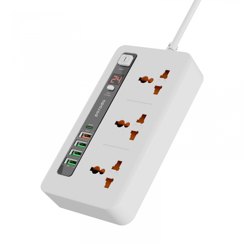 Porodo Multi-Port Power HUB 4 USB-A/USB-C Ultimate Home & Office Kit 2M