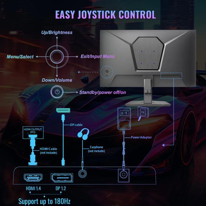 MINIFIRE Gaming Monitor MFG24F4 24 inch 180HZ FHD IPS