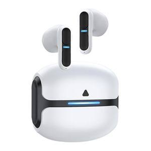 Mouschi Trigon TG11 White Wireless Earbuds with Music and Game Modes, Low Latency, ENC, Bluetooth 6.0, USB-C Charging, 10 m Range and Up to 21 Hours’ Endurance