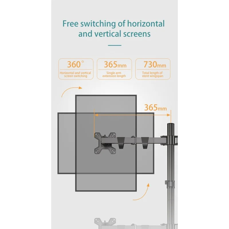 Kaloc KLC-DW240/J Adjustable 4 Monitor Arm, for Screens 17 to 27 Inches | DS100