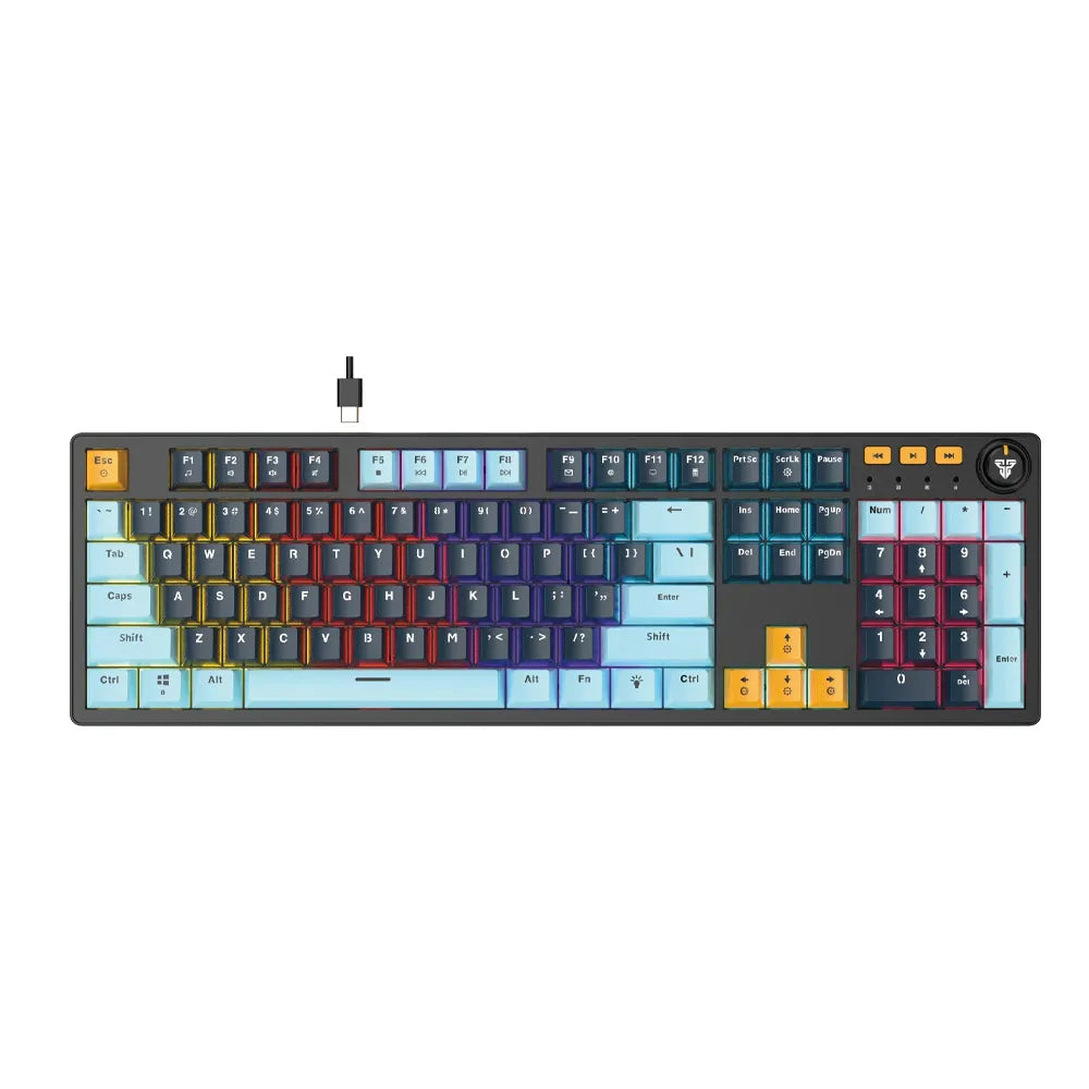 Fantech MIZU Edition MK893S – ATOM107S, Wired Mechanical Keyboard Navy Blue