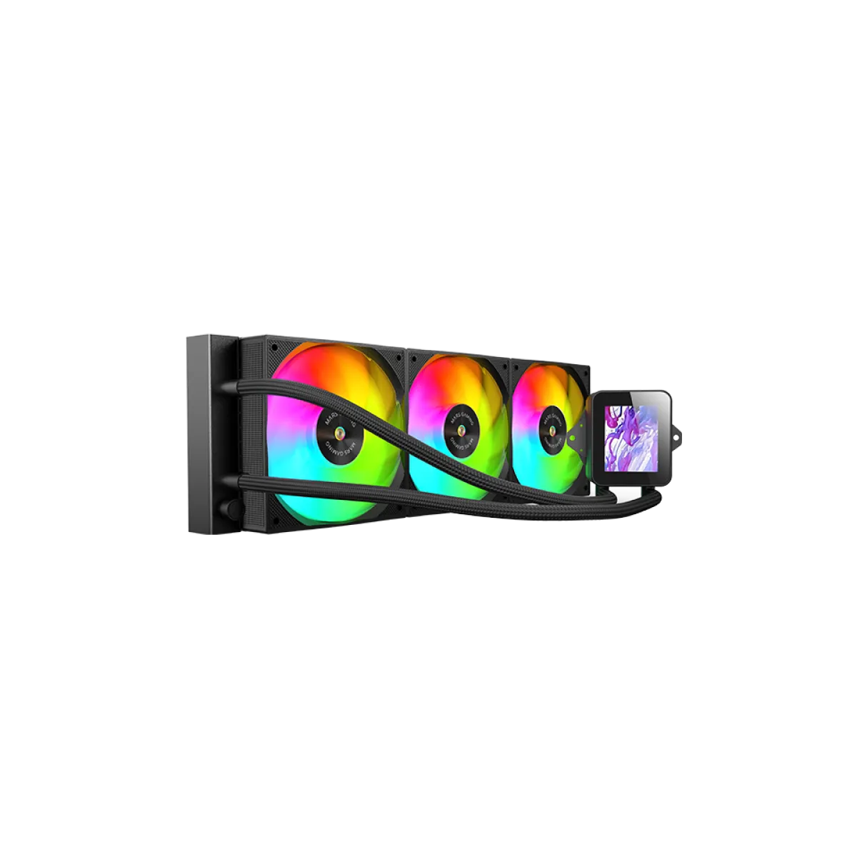 Mars Gaming (ML-Vision360) AlO 600W Liquid Cooling - 4:3 Display - BLACK