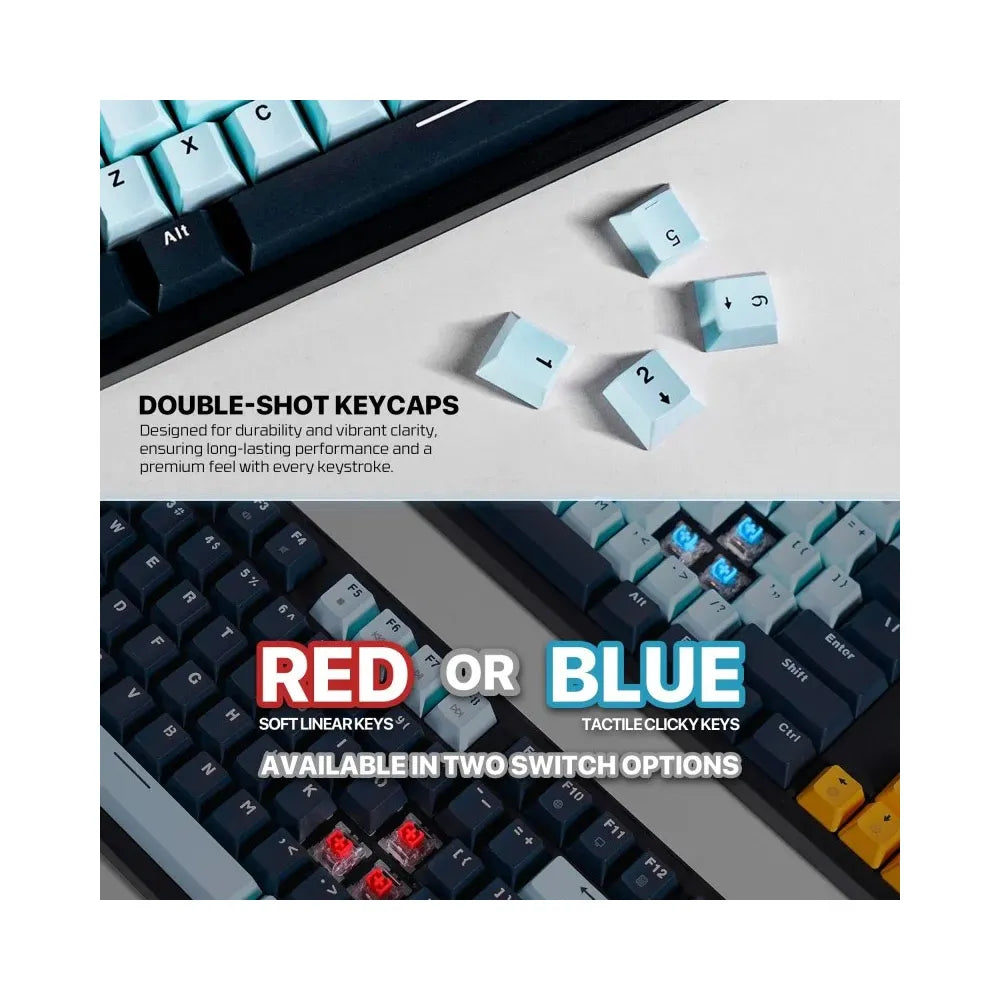 Fantech MIZU Edition MK893S – ATOM107S, Wired Mechanical Keyboard Navy Blue
