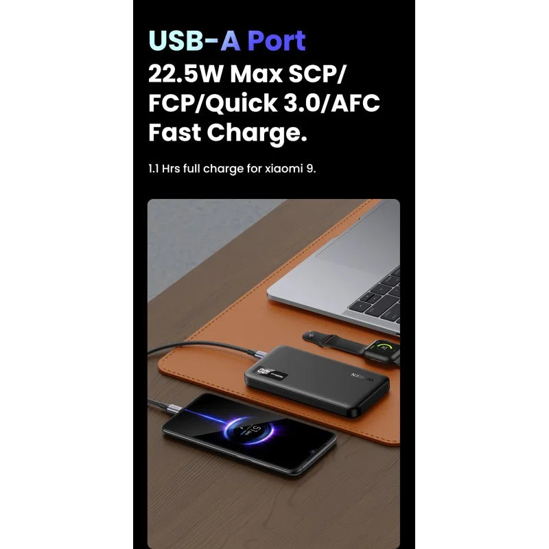 UGREEN Power Bank 20W PD, 3 Ports 10000 mAh, Smart & Fast Charging for Phones, Tablets- PB311 25742