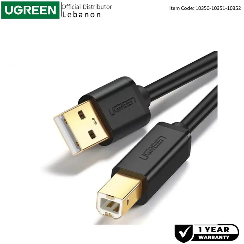 UGREEN Super Speed Cable Printer USB-A to USB-B, Available in 3m - US135 10351