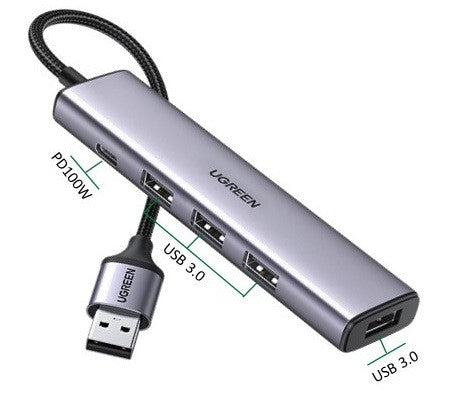 UGREEN USB 3.0 4-Port Hub with USB-C PD Port
