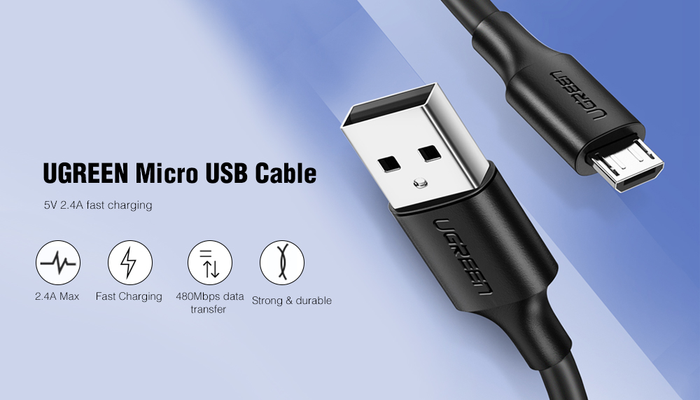 UGREEN USB to Micro USB Fast Charge & Sync Cable 1M Black | US289 60136