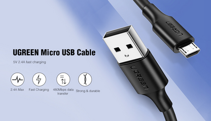UGREEN USB to Micro USB Fast Charge & Sync Cable 1M Black | US289 60136