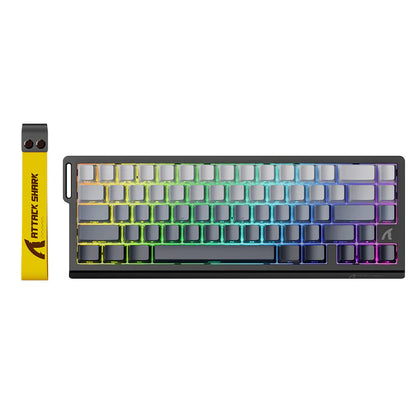 Attack Shark X68 HE Mechanical Keyboard – 66 Keys, Wired RGB, 8KHz Magnetic Switches, Rapid Trigger, Adjustable Actuation, RT/MT/DKS | Moon Night