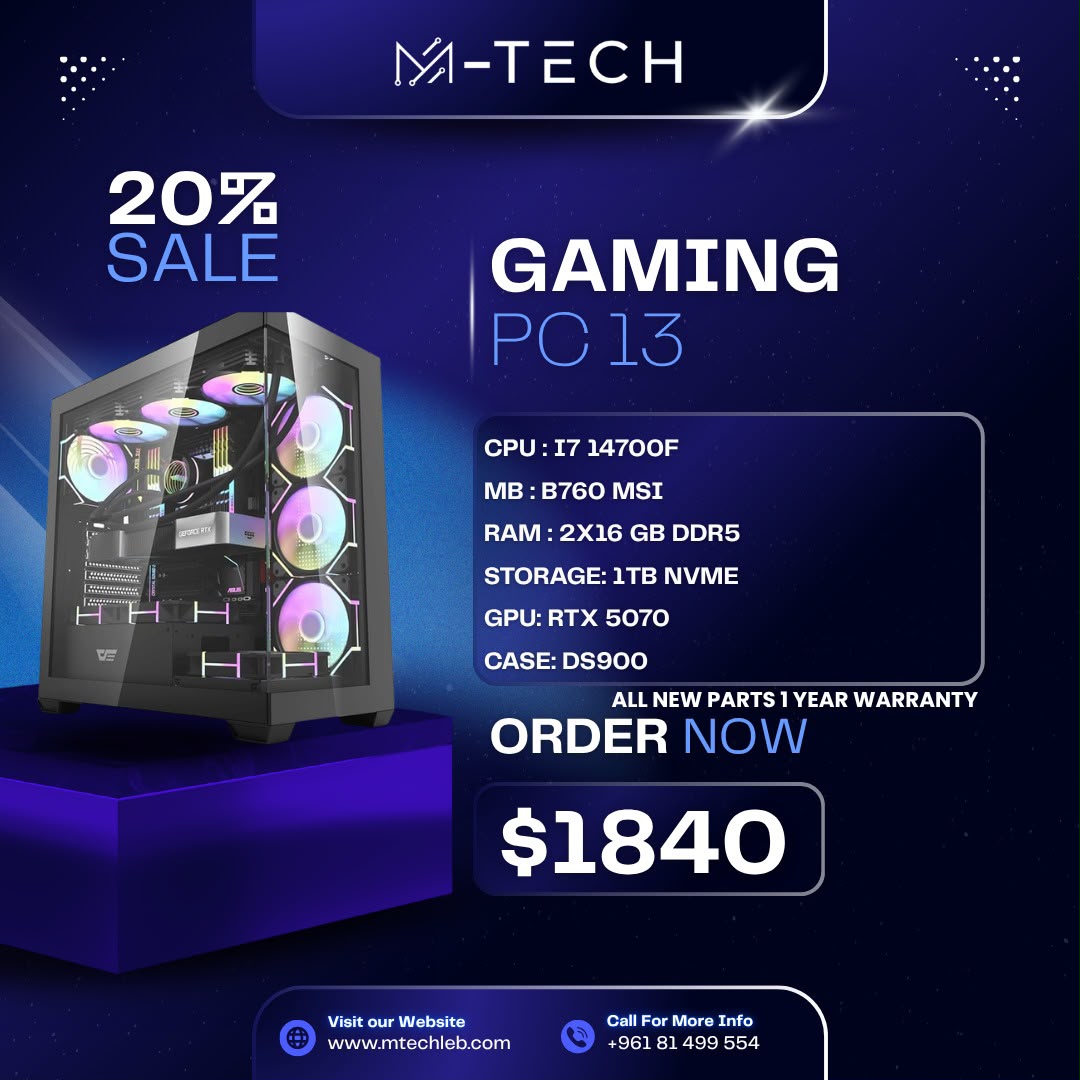 PC OFFER 13 : I7 14700F RTX 5070