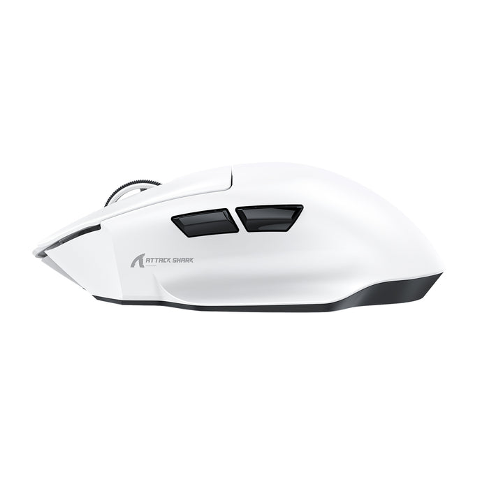 ATTACK SHARK V6 Ultra-Light Tri-Mode Gaming Mouse -  White