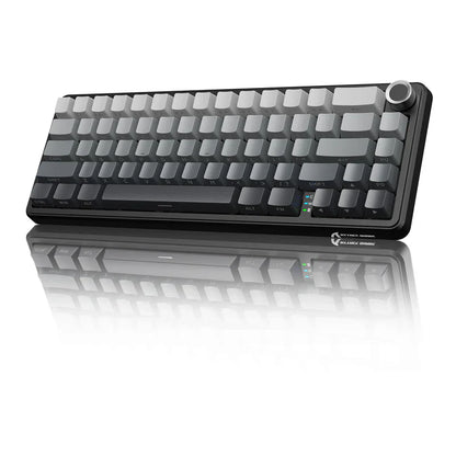 Attack Shark X66 Mechanical Keyboard – 66 Keys, Tri-Mode Wireless, Strawberry Switches, RGB, Gasket Mount, Hot-Swappable, PBT Keycaps |MOONLIGHT