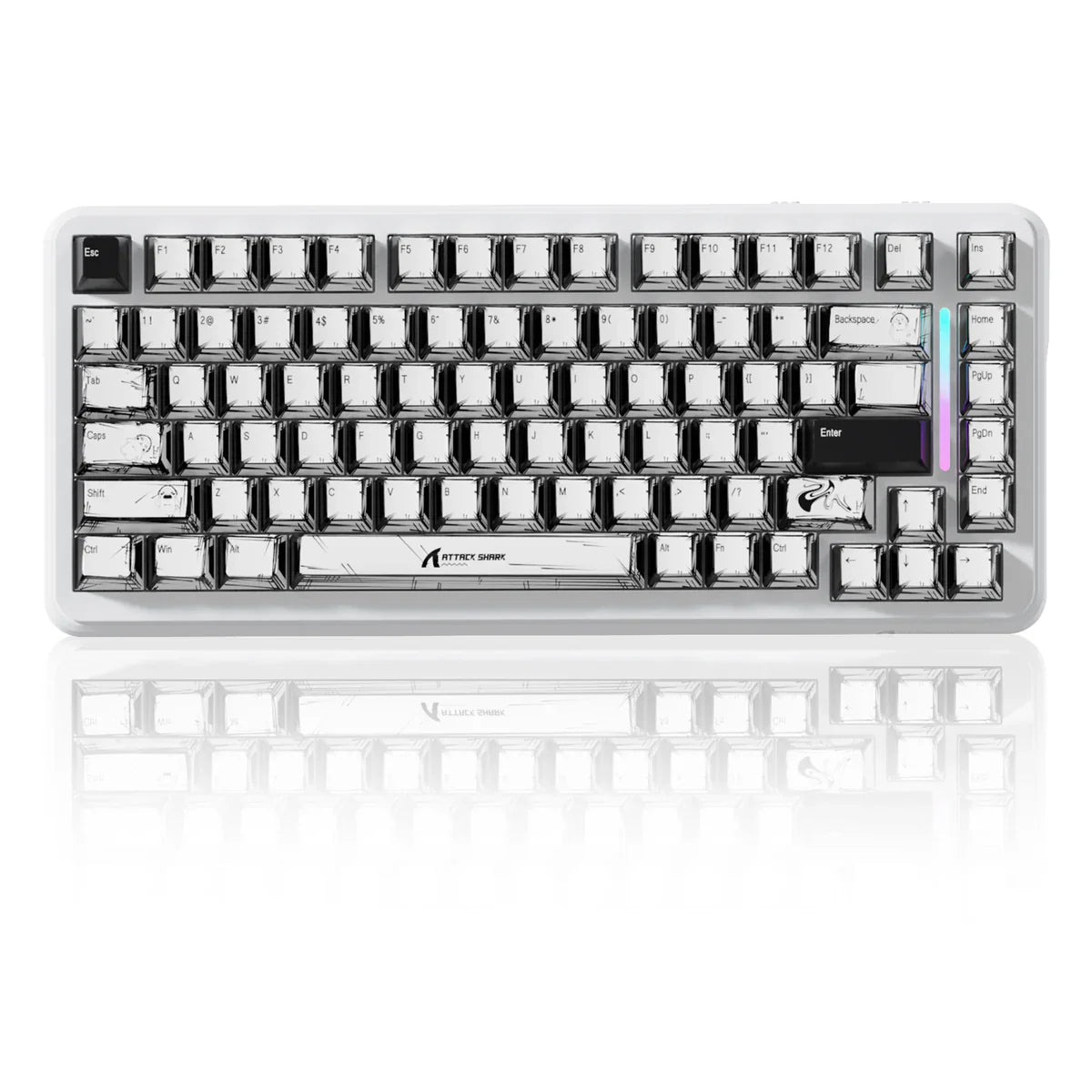 Attack Shark X82 PRO HE Wireless Gaming Keyboard – Magnetic Switch,Tri-Mode, RGB Backlight|COMIC