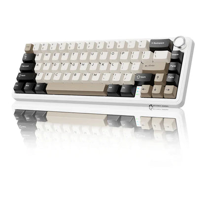 ATTACK SHARK X66 Wireless Mechanical Keyboard with Side Printed PBT Keycaps| CHEESEWHITE