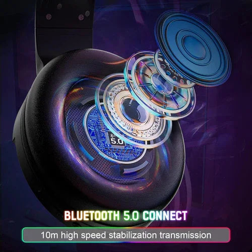 Free Wolf SH33 Bluetooth Wired Dual-Mode Gaming Headset - Black