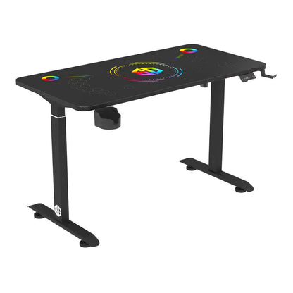 AY0 Electric Adjustable Smart Desk – 140cm RGB Glass Surface Height-Adjustable Desk