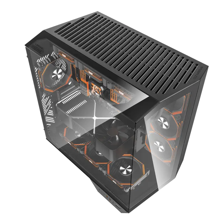 DarkFlash Dy470 PC Case With 4 ARGB Fans - BLACK