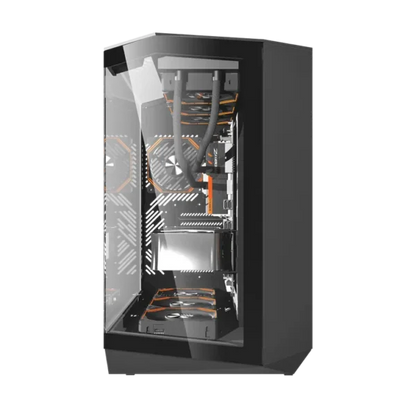DarkFlash Dy470 PC Case With 4 ARGB Fans - BLACK