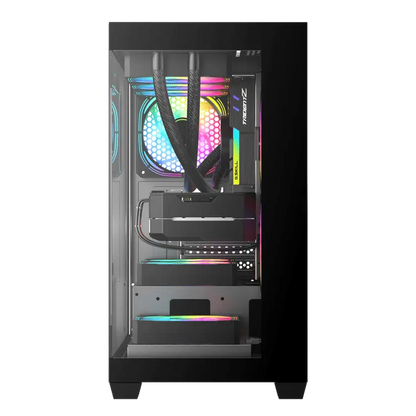 DarkFlash DS900M M-ATX PC Case, With 3 ARGB Fans, BLACK