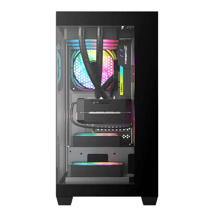 DarkFlash DS900M M-ATX PC Case, With 3 ARGB Fans, BLACK