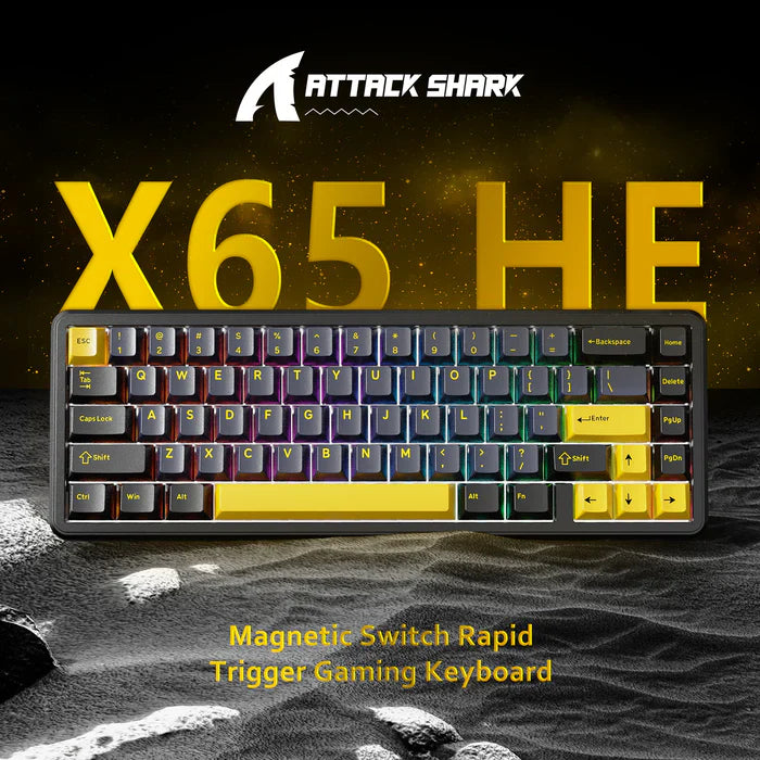 ATTACK SHARK X65 HE Magnetic Switch Rapid Trigger Keyboard - Starry Black
