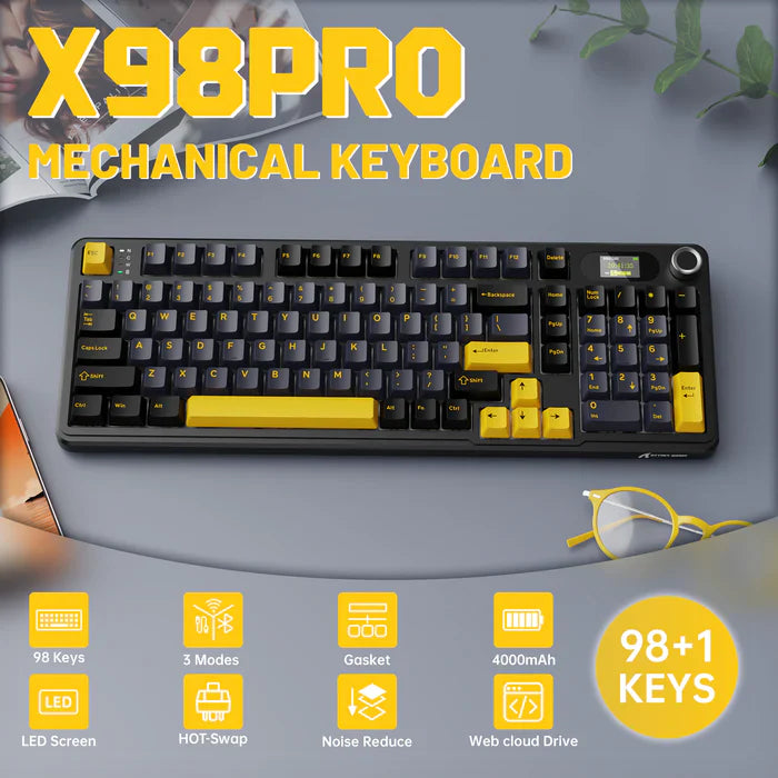 ATTACK SHARK X98PRO Wireless Gaming Keyboard - Star Black