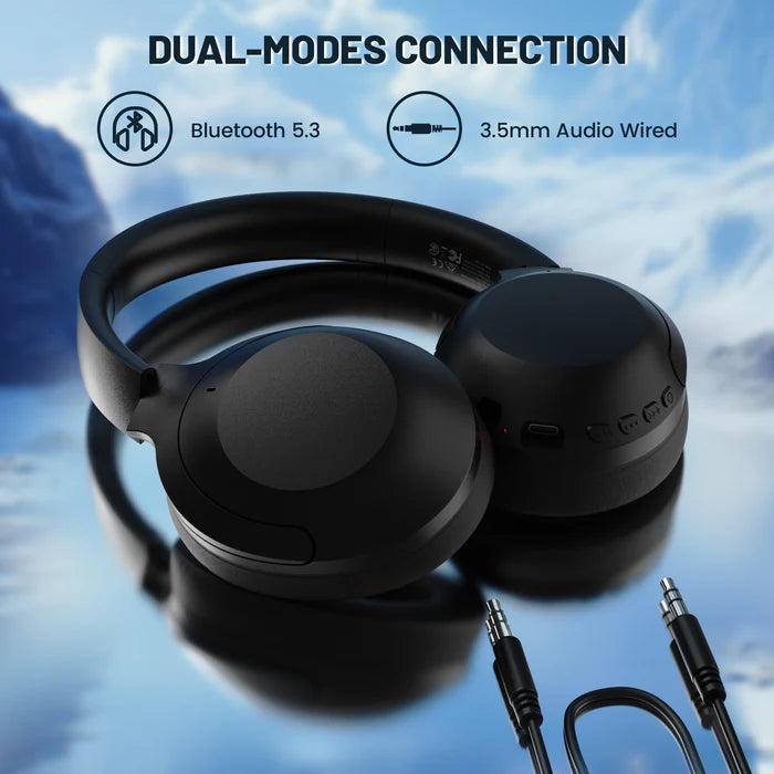 ATTACK SHARK G300 ANC Foldable Ultra-Light Dual-Mode Headphones - Black