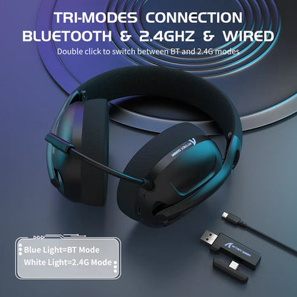 ATTACK SHARK L80 Ultra-Light Tri-Mode Gaming Headset - Black