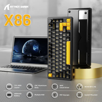 ATTACK SHARK X86 Full Aluminium Keyboard - Star Black