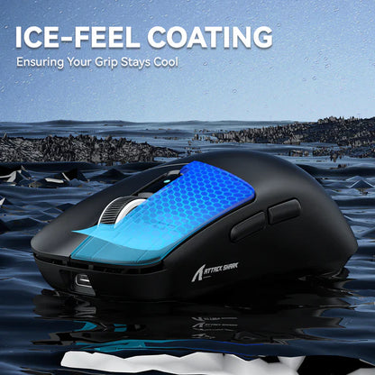 ATTACK SHARK R6 Ultralight 39g Wireless 8K Gaming Mouse -Black