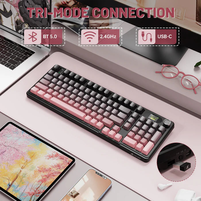 ATTACK SHARK X98PRO Wireless Gaming Keyboard - Blackberry Blueberry