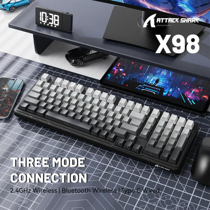 ATTACK SHARK X98 Full-size Wireless Mechanical Keyboard - MOON NIGHT