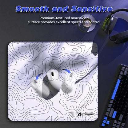 ATTACK SHARK CM02 eSport Gaming Mousepad (450x400x4 MM) - White Contour