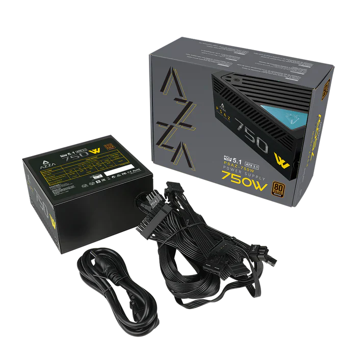 AZZA PSAZ-750W Bronze 80+, None Modular 100V-240V, US POWER CORD