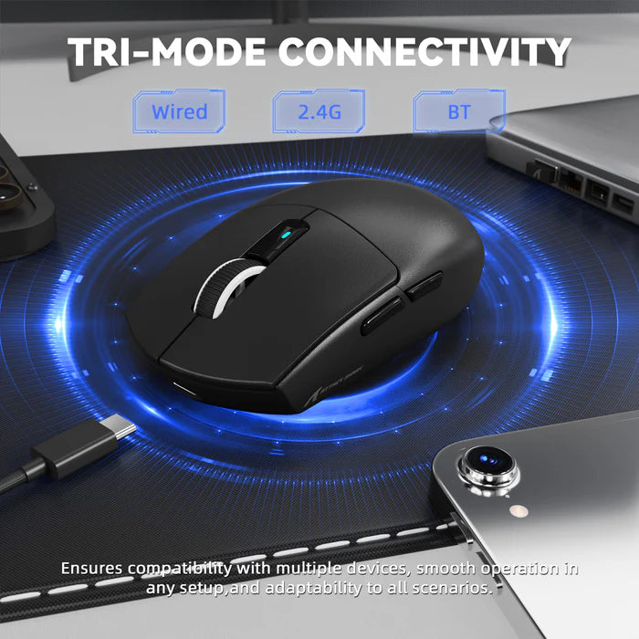 ATTACK SHARK G3 PRO Tri-mode Wireless Gaming Mouse with Charge Dock - Black