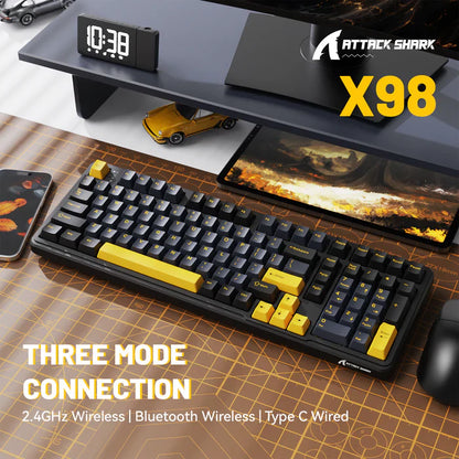 ATTACK SHARK X98 Full-size Wireless Mechanical Keyboard - Star Black