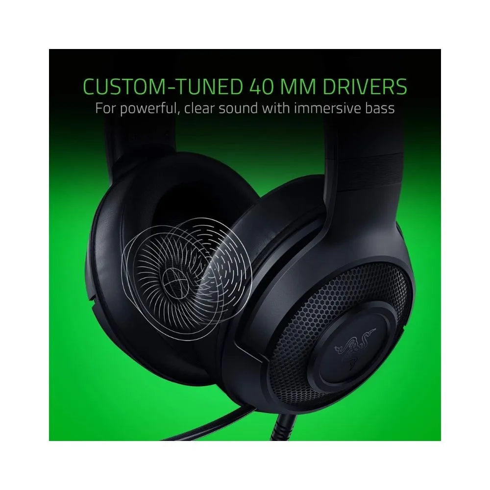 Razer Kraken X Essential Wired Gaming Headset - Black