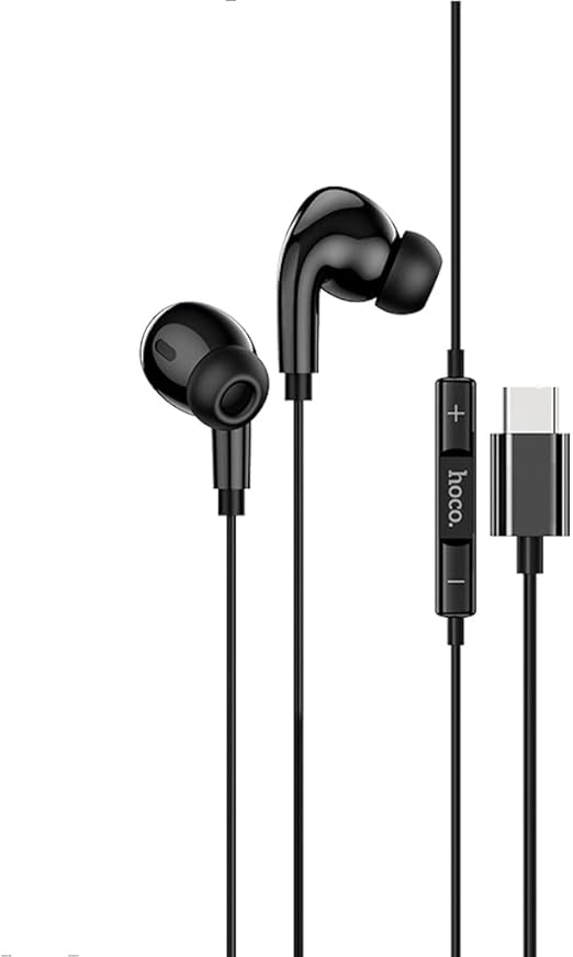 Hoco M83 - Original Series Wire-Controlled Digital Earphones With Microphone, Plug: Type-C, Cable Length: 1.2m, Compatible With Huawei Xiaomi OnePlus iPad Pro/iPad Air With Type-C Interface - Black