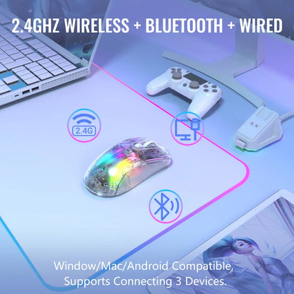 ATTACK SHARK X2PRO Wireless Gaming Mouse with Charging Dock - WHITE