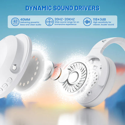 ATTACK SHARK G300 ANC Foldable Ultra-Light Dual-Mode Headphones - White