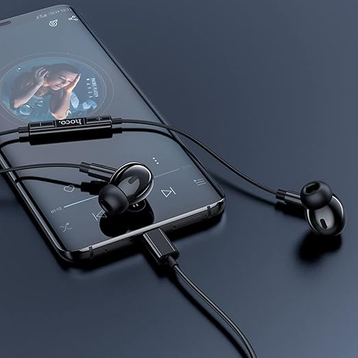Hoco M83 - Original Series Wire-Controlled Digital Earphones With Microphone, Plug: Type-C, Cable Length: 1.2m, Compatible With Huawei Xiaomi OnePlus iPad Pro/iPad Air With Type-C Interface - Black