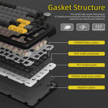ATTACK SHARK X85PRO Tri-mode Gasket Mechanical Keyboard - Star Black