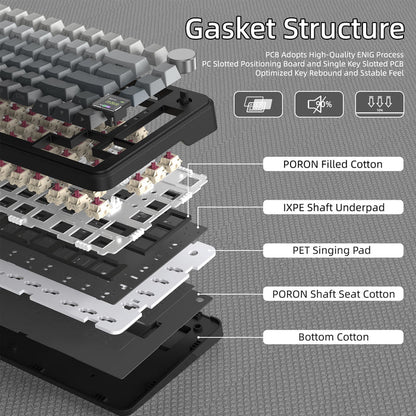 ATTACK SHARK X85PRO Tri-mode Gasket Mechanical Keyboard - Moonlit Night