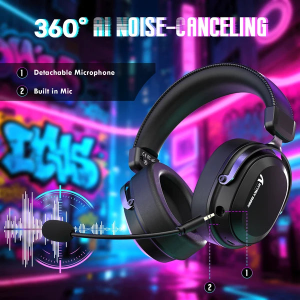 ATTACK SHARK L30 PRO Wireless Gaming Headset - BLACK & RED