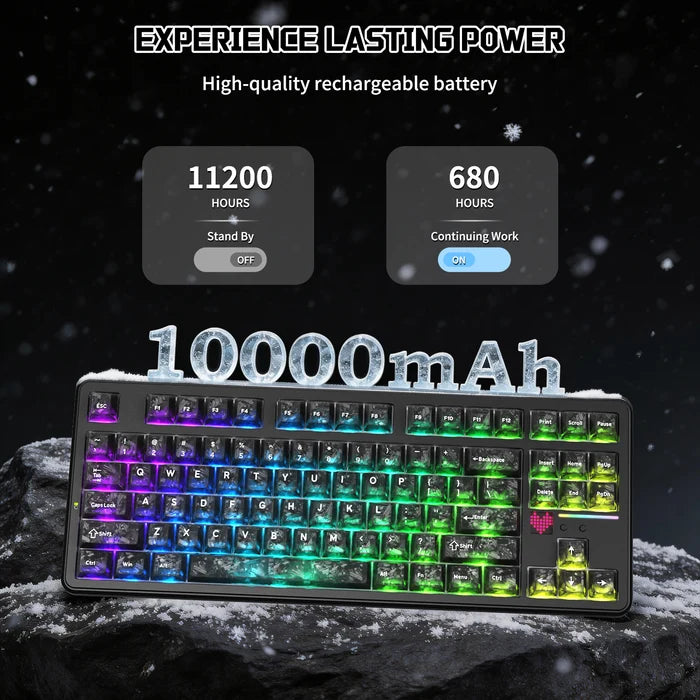 ATTACK SHARK X87 ULTRA Wireless Mechanical Keyboard - Ink Shadow megalodon
