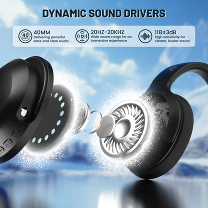 ATTACK SHARK G300 ANC Foldable Ultra-Light Dual-Mode Headphones - Black