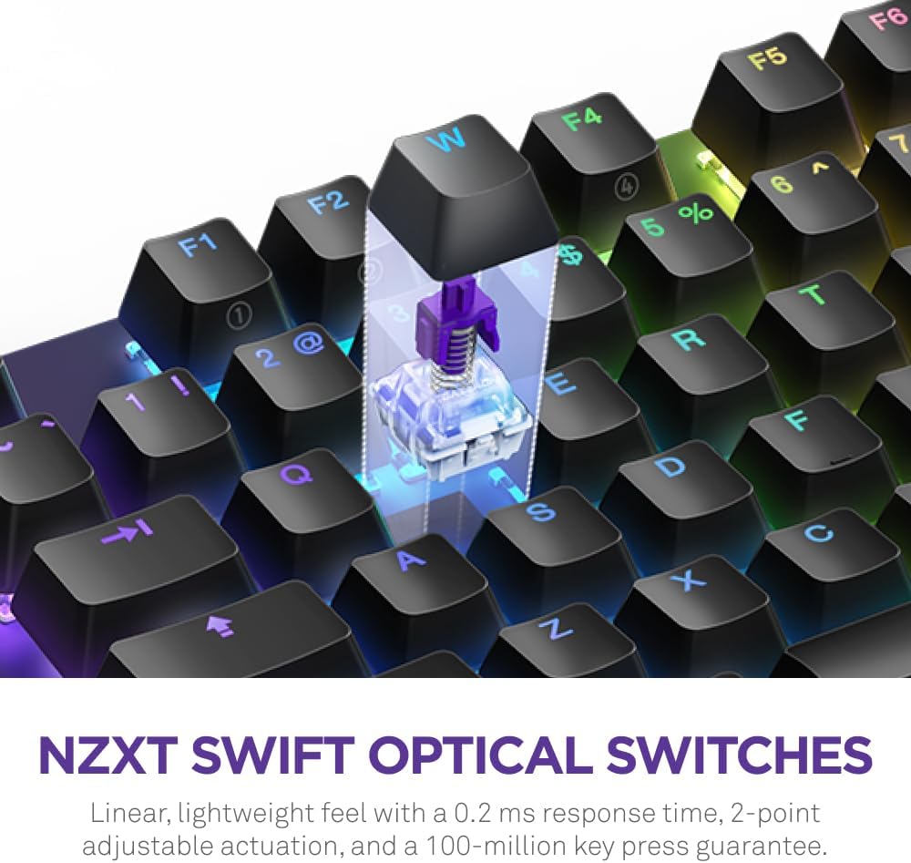 NZXT Function 2 Full-Size RGB Gaming Keyboard - Black