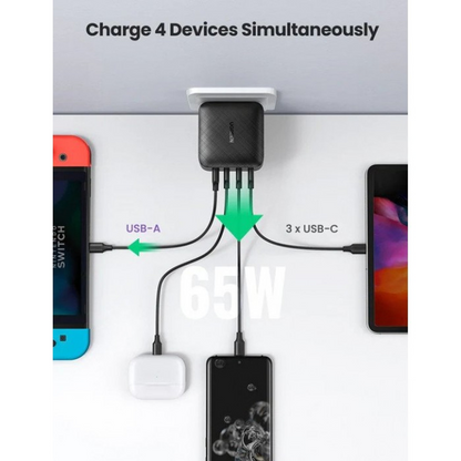 UGreen 4 PORTS USB-A+3*USB-C Charger | CD224 - 70774
