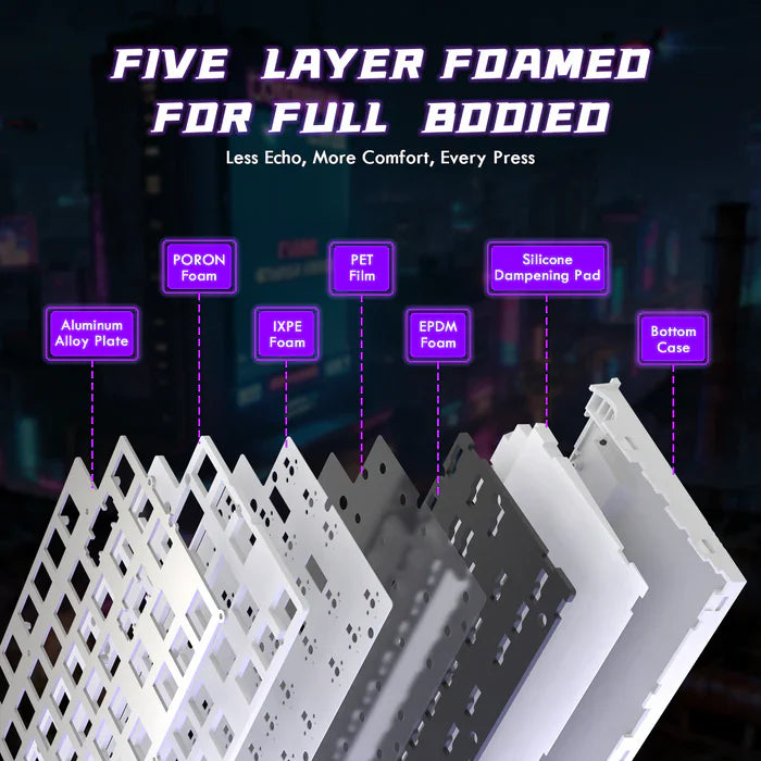ATTACK SHARK R85 HE Rapid Trigger wired mechanical Keyboard Magnetic Switch with Custom Lightbox - moonnight